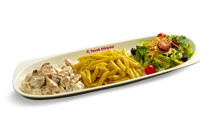 Kremalı Mantarlı Tavuk Combo